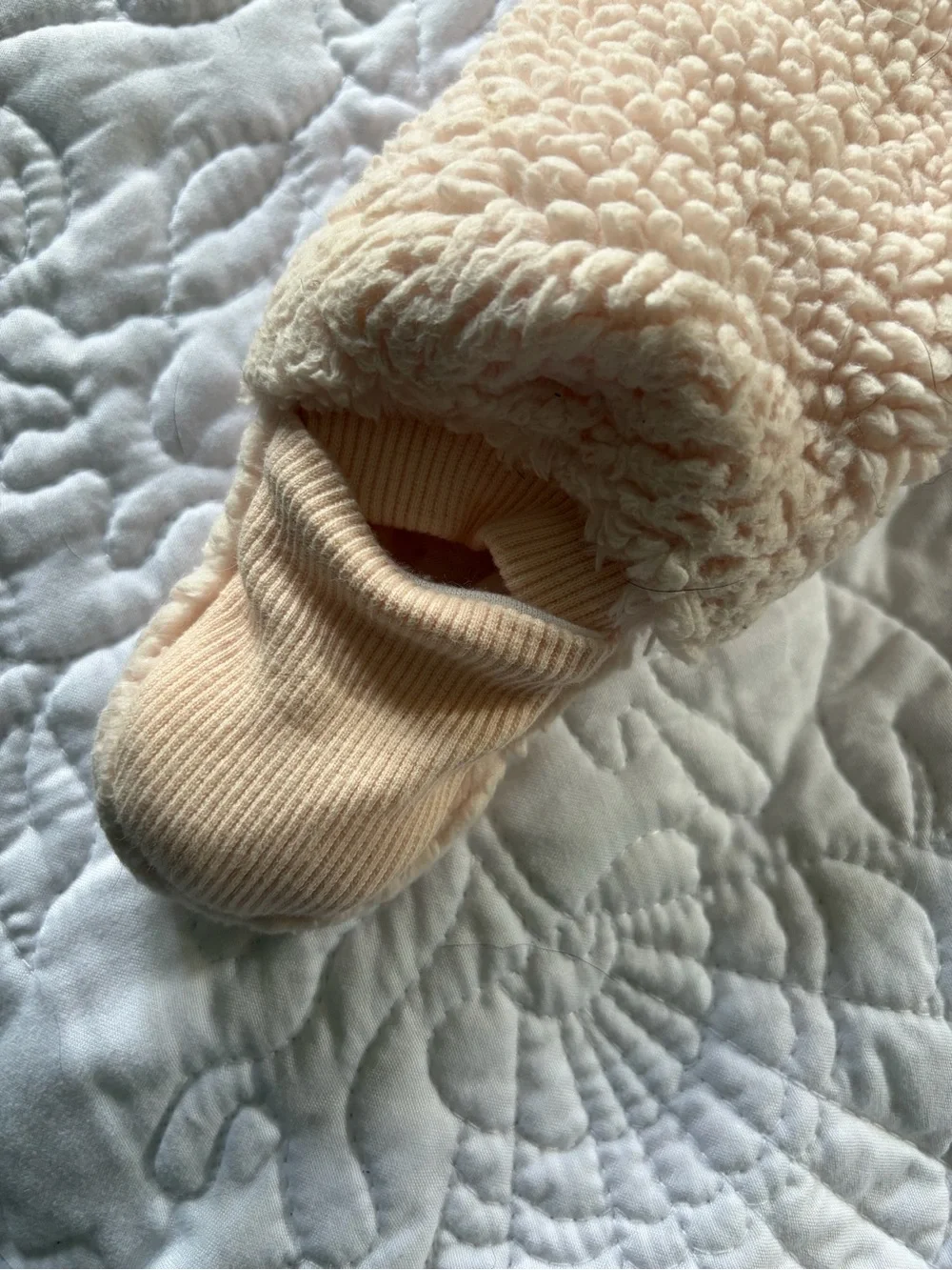 H&M Light pink Teddy Fleece Romper / 3-6 months